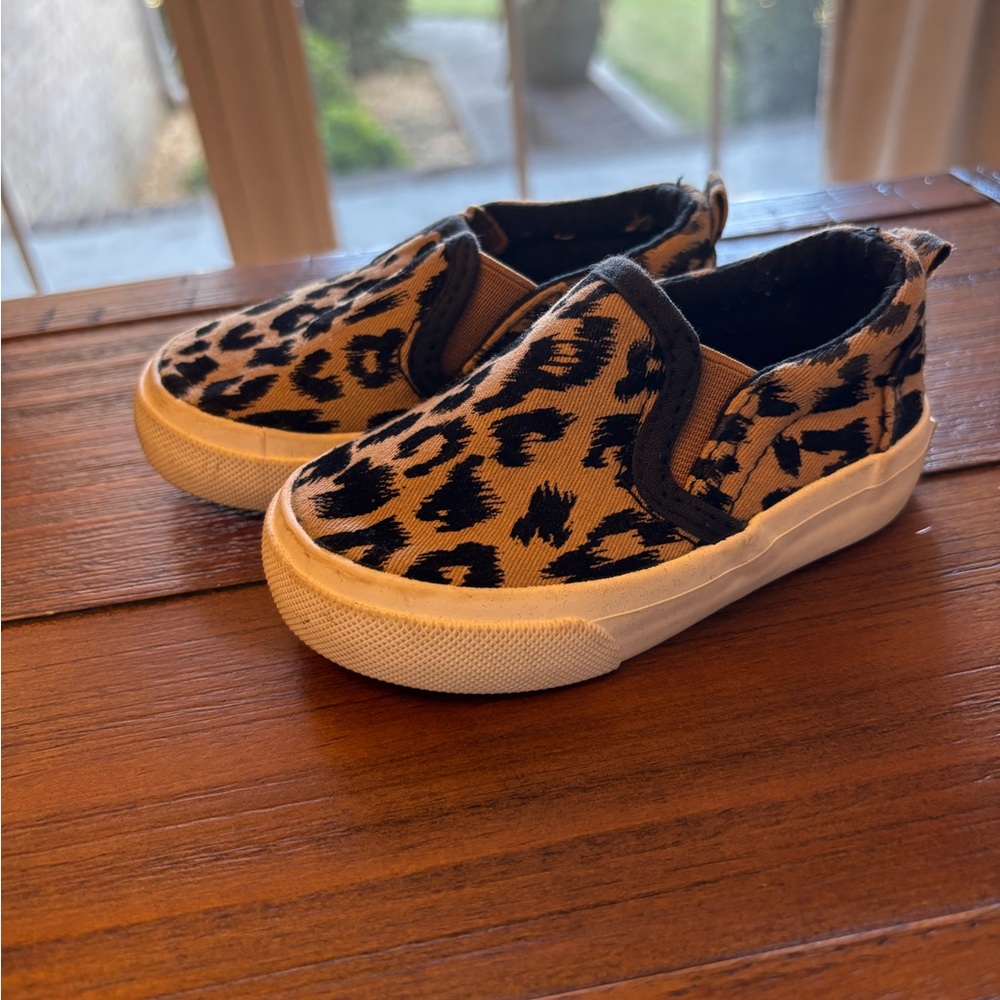 Leopard Print Slip-On Kids Shoes